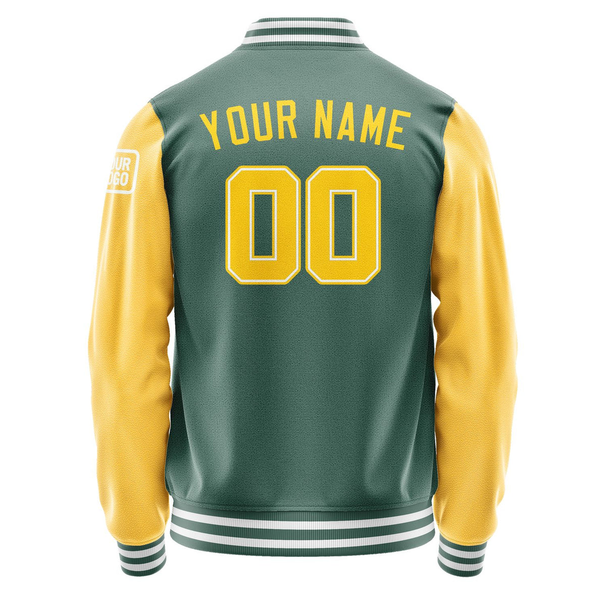 Custom Blue Green Gold Jacket Jb2727302718301818