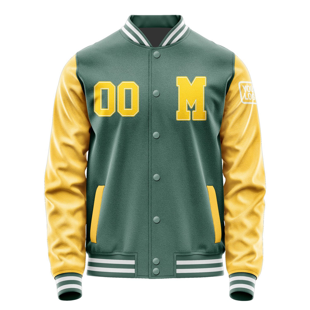 Custom Blue Green Gold Jacket Jb2727302718301818