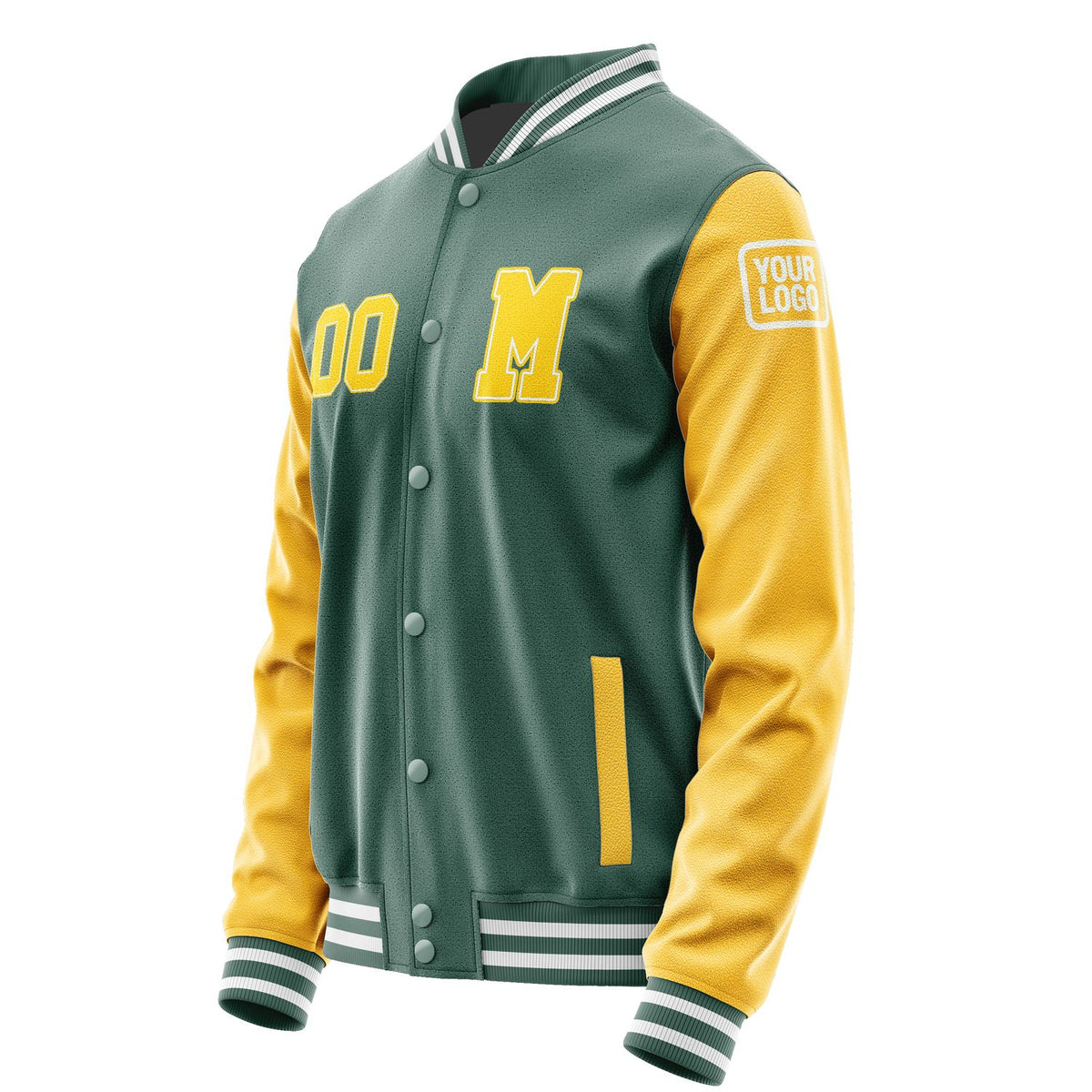 Custom Blue Green Gold Jacket Jb2727302718301818