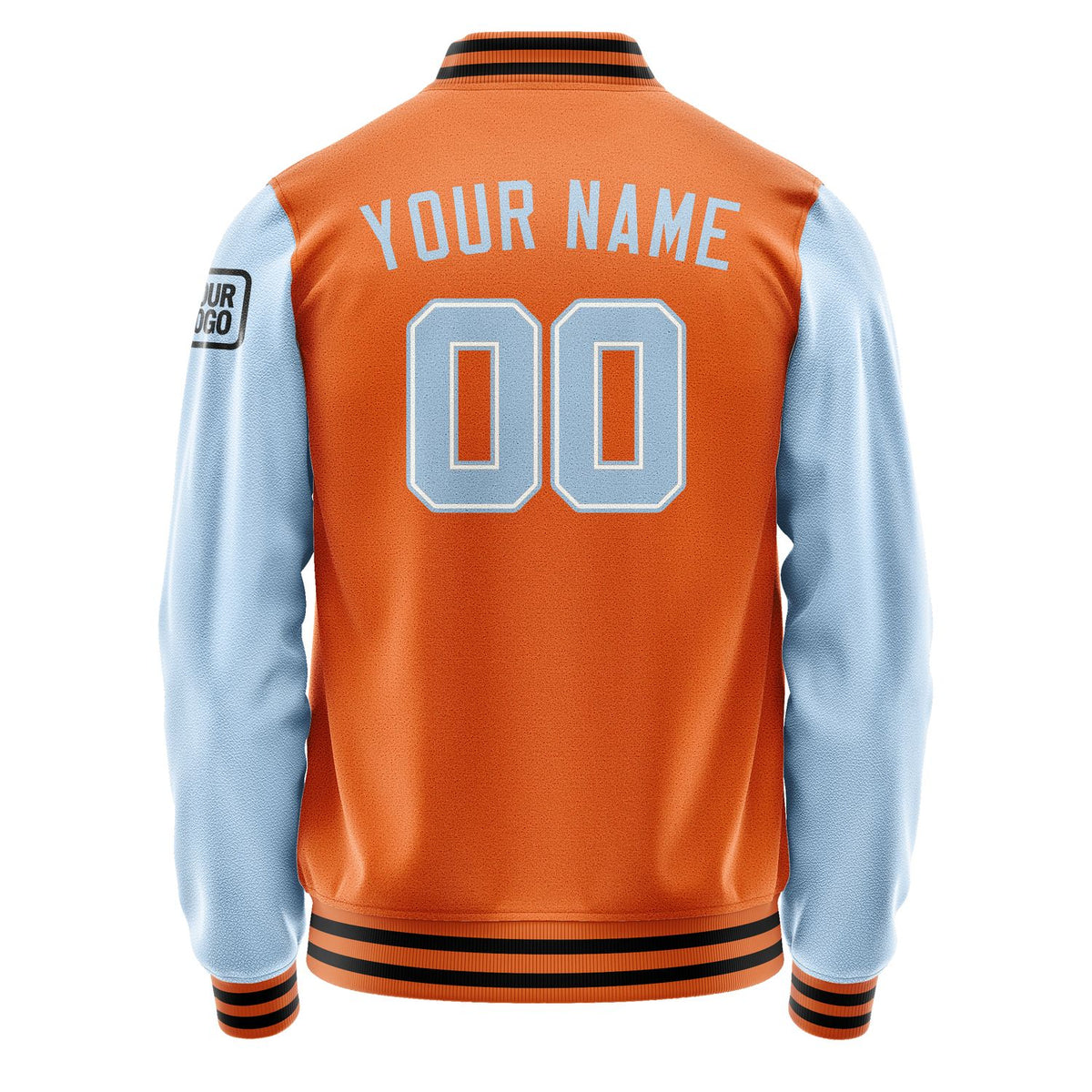 Custom Orange Light Blue Jacket Jb2828082817081817