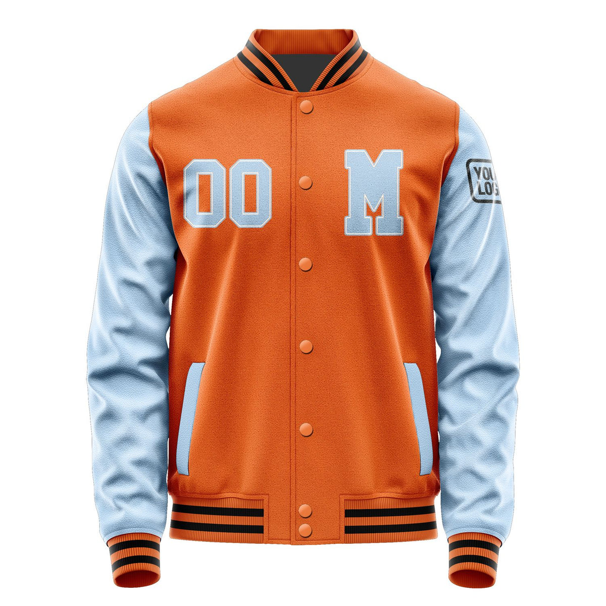 Custom Orange Light Blue Jacket Jb2828082817081817