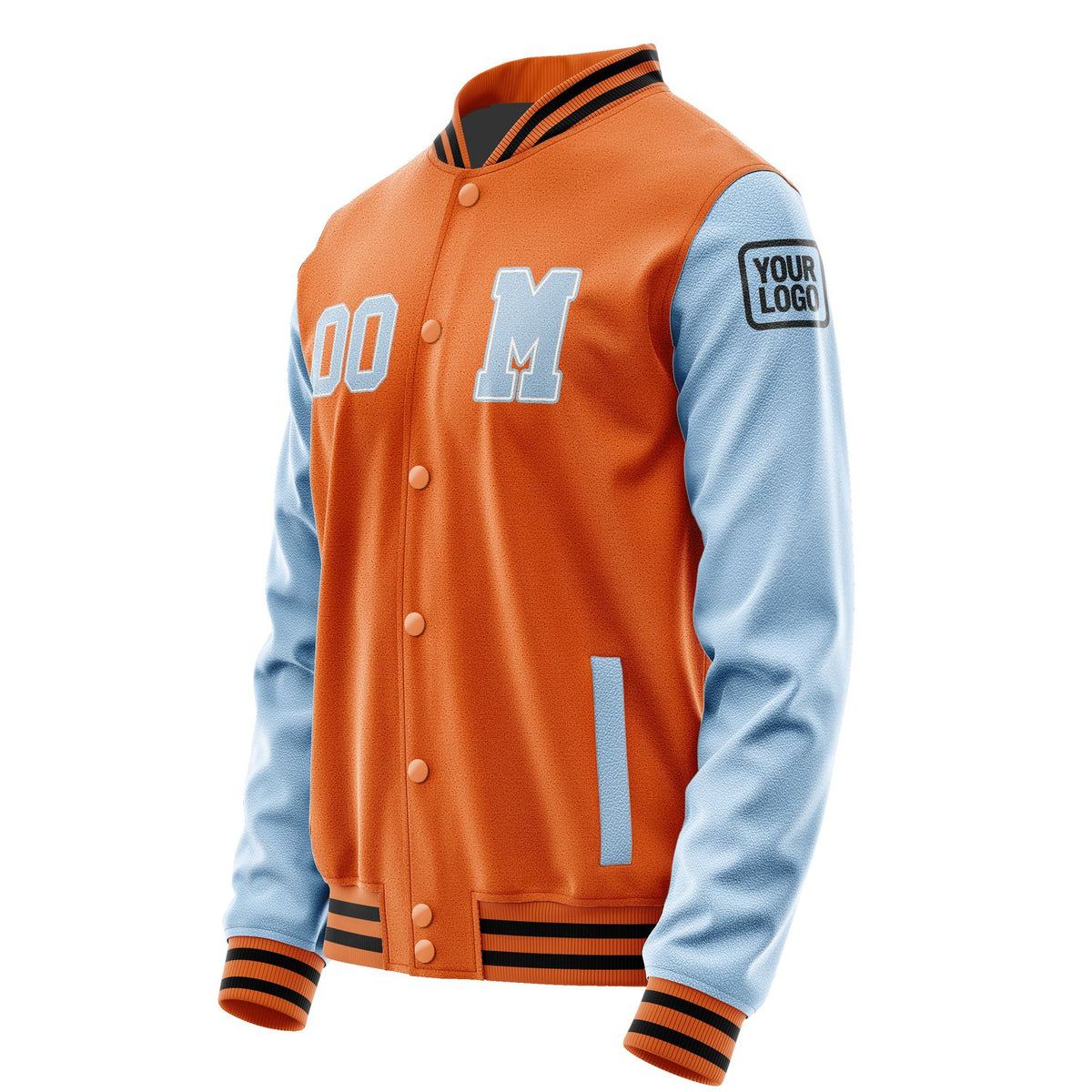 Custom Orange Light Blue Jacket Jb2828082817081817