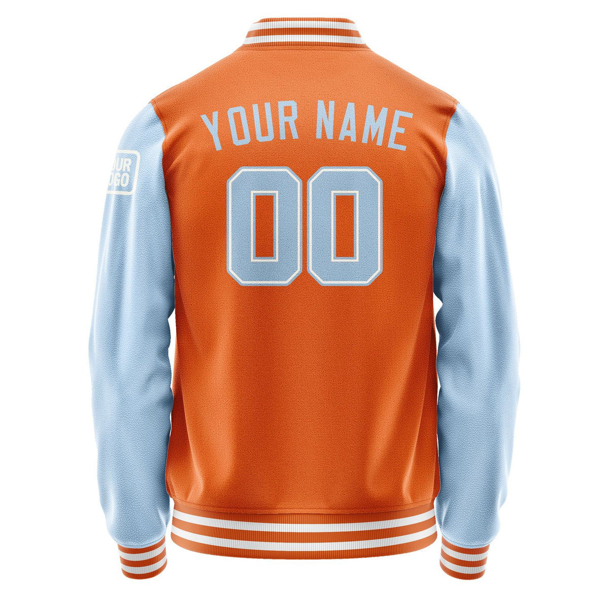 Custom Orange Light Blue Jacket Jb2828082818081818