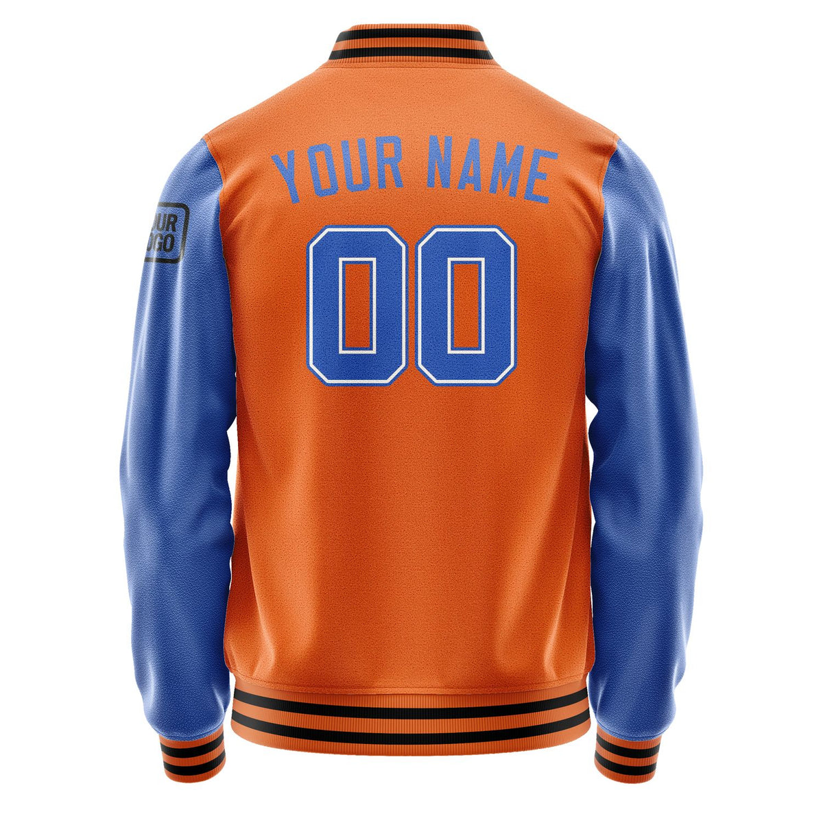 Custom Orange Sky Blue Jacket Jb2828092817091817