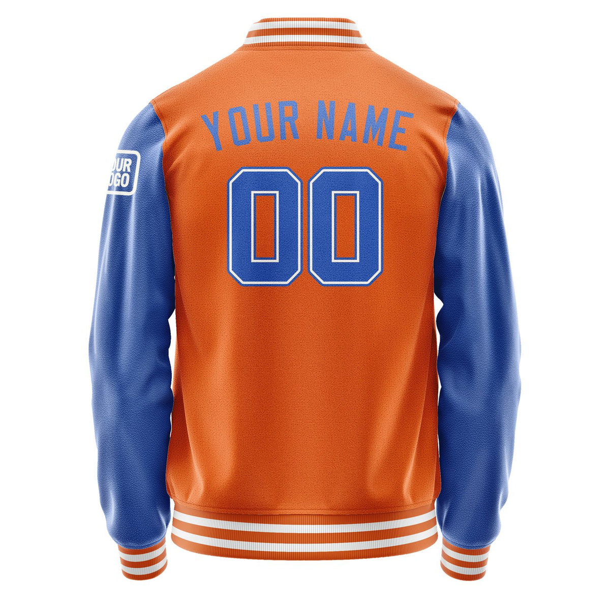 Custom Orange Sky Blue Jacket Jb2828092818091818