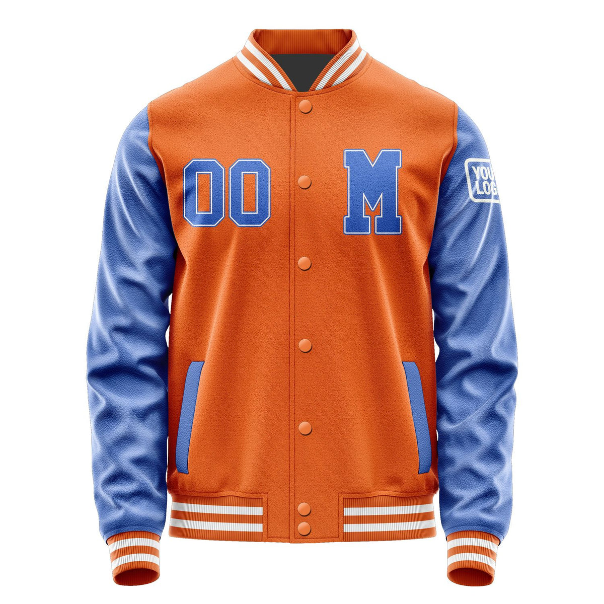 Custom Orange Sky Blue Jacket Jb2828092818091818