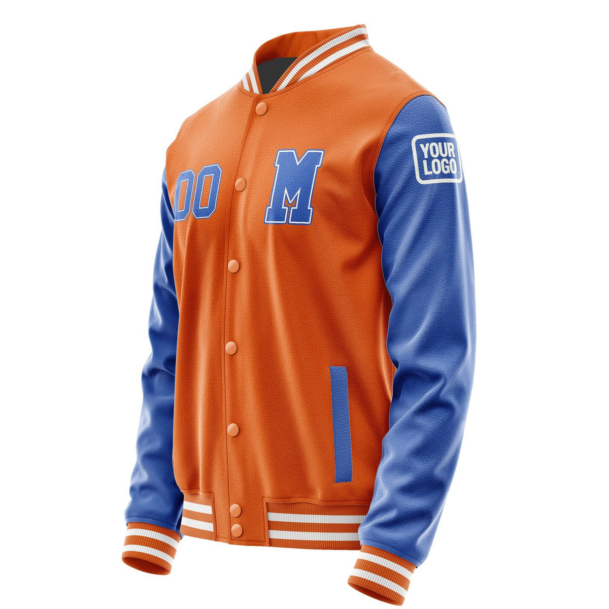 Custom Orange Sky Blue Jacket Jb2828092818091818