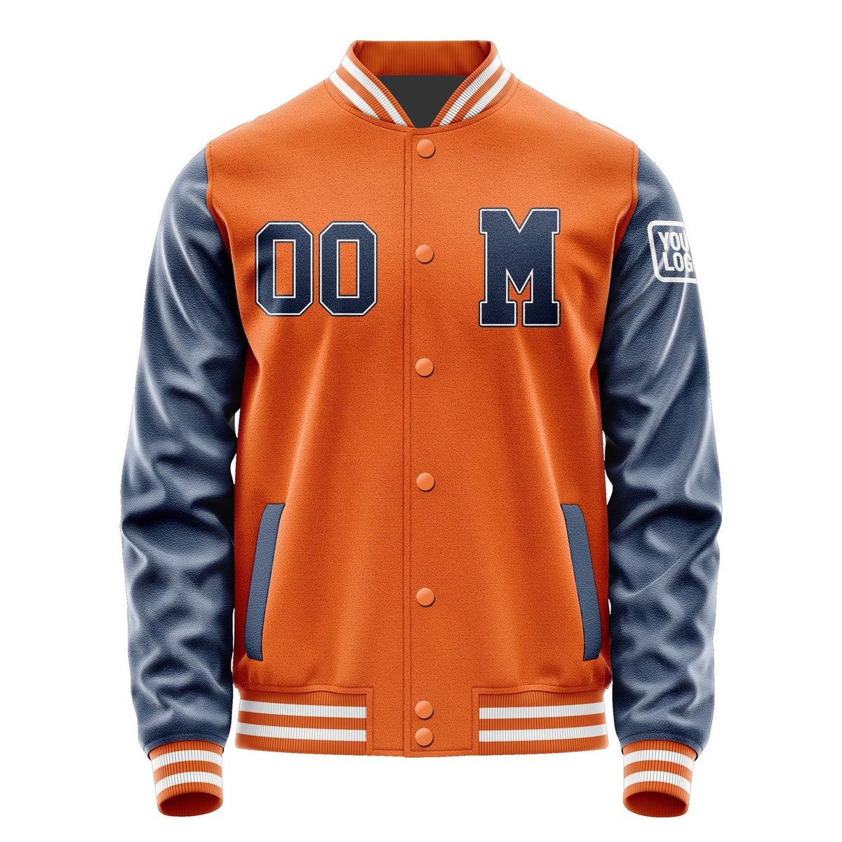 Custom Orange Blue Jacket Jb2828102818101818