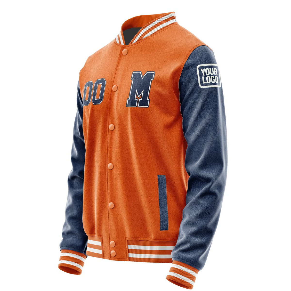 Custom Orange Blue Jacket Jb2828102818101818