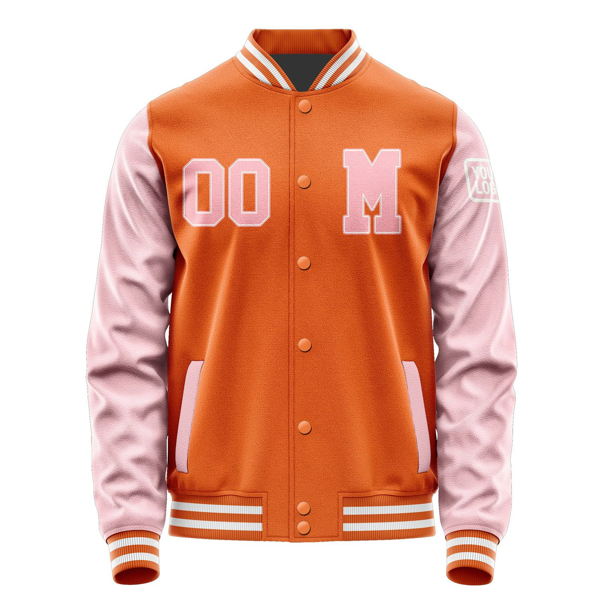 Custom Orange Light Pink Jacket Jb2828212818211818