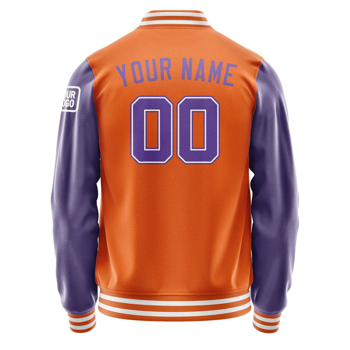 Custom Orange Light Purple Jacket Jb2828232818231818