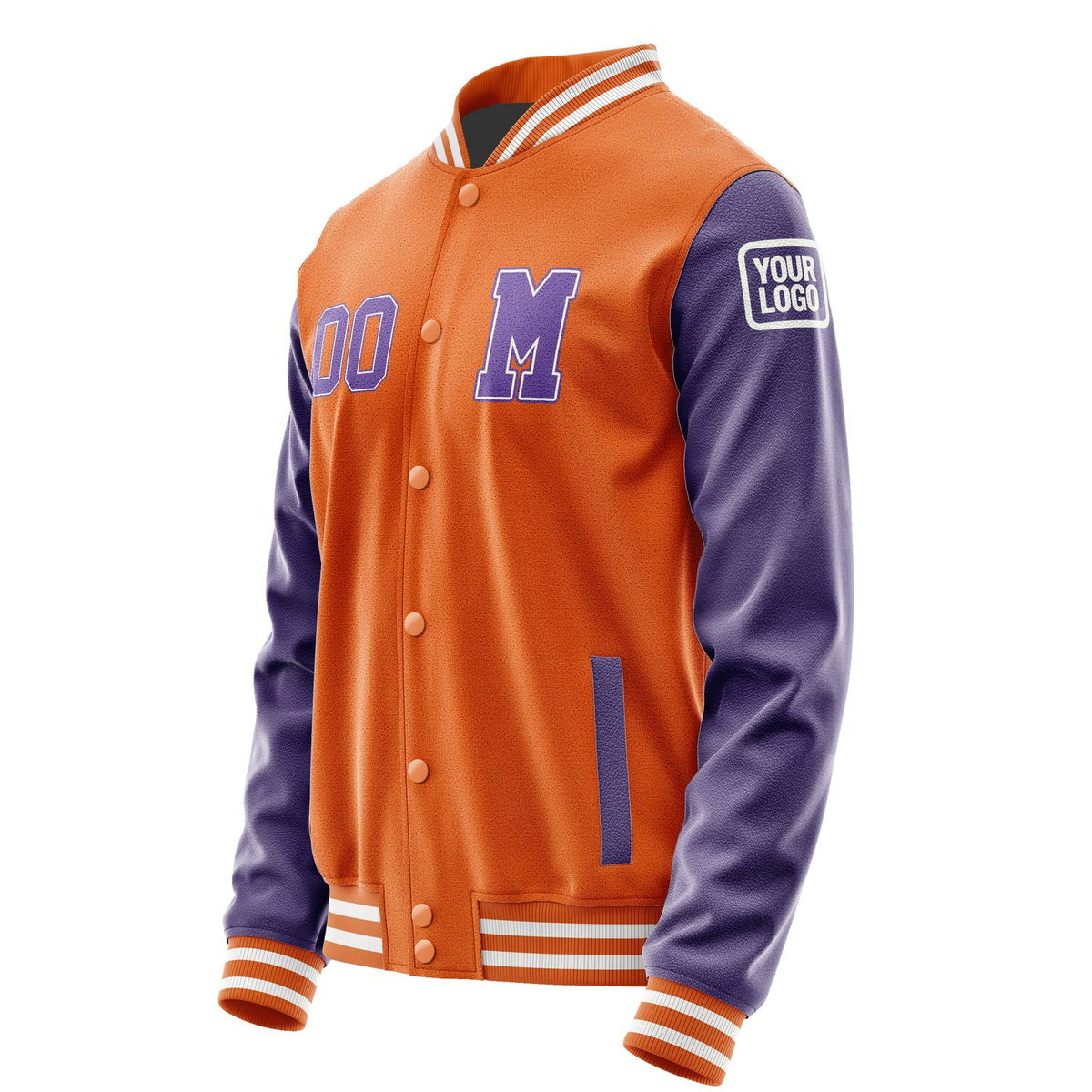 Custom Orange Light Purple Jacket Jb2828232818231818