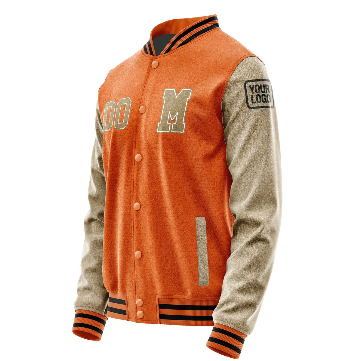 Custom Orange Light Khaki Jacket Jb2828252817251817