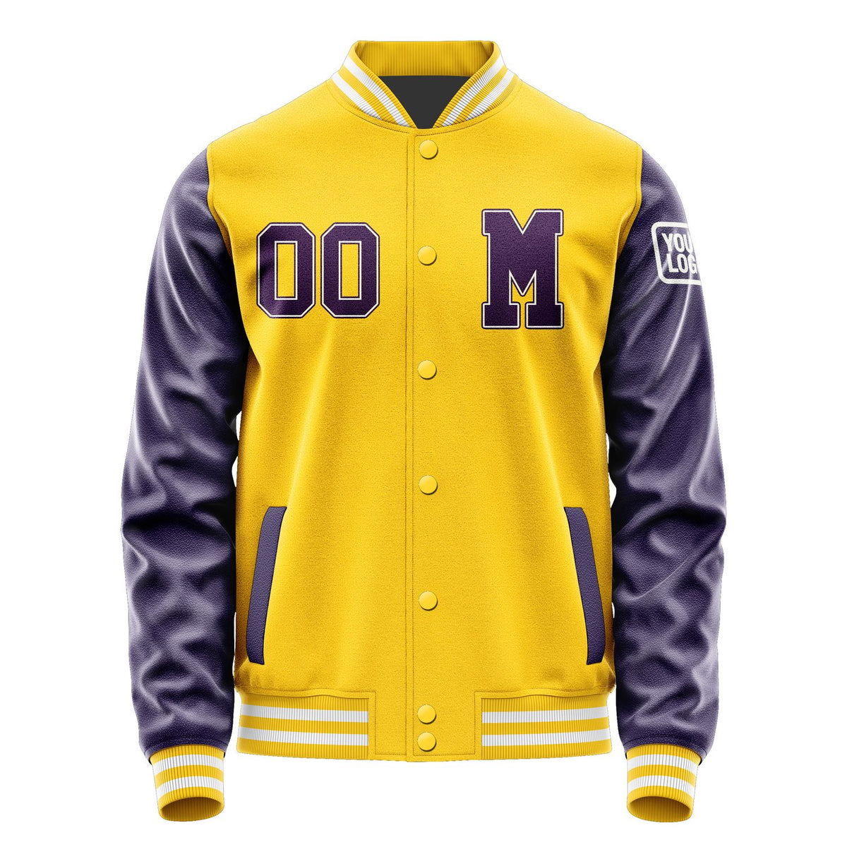 Custom Gold Purple Jacket Jb3030073018071818