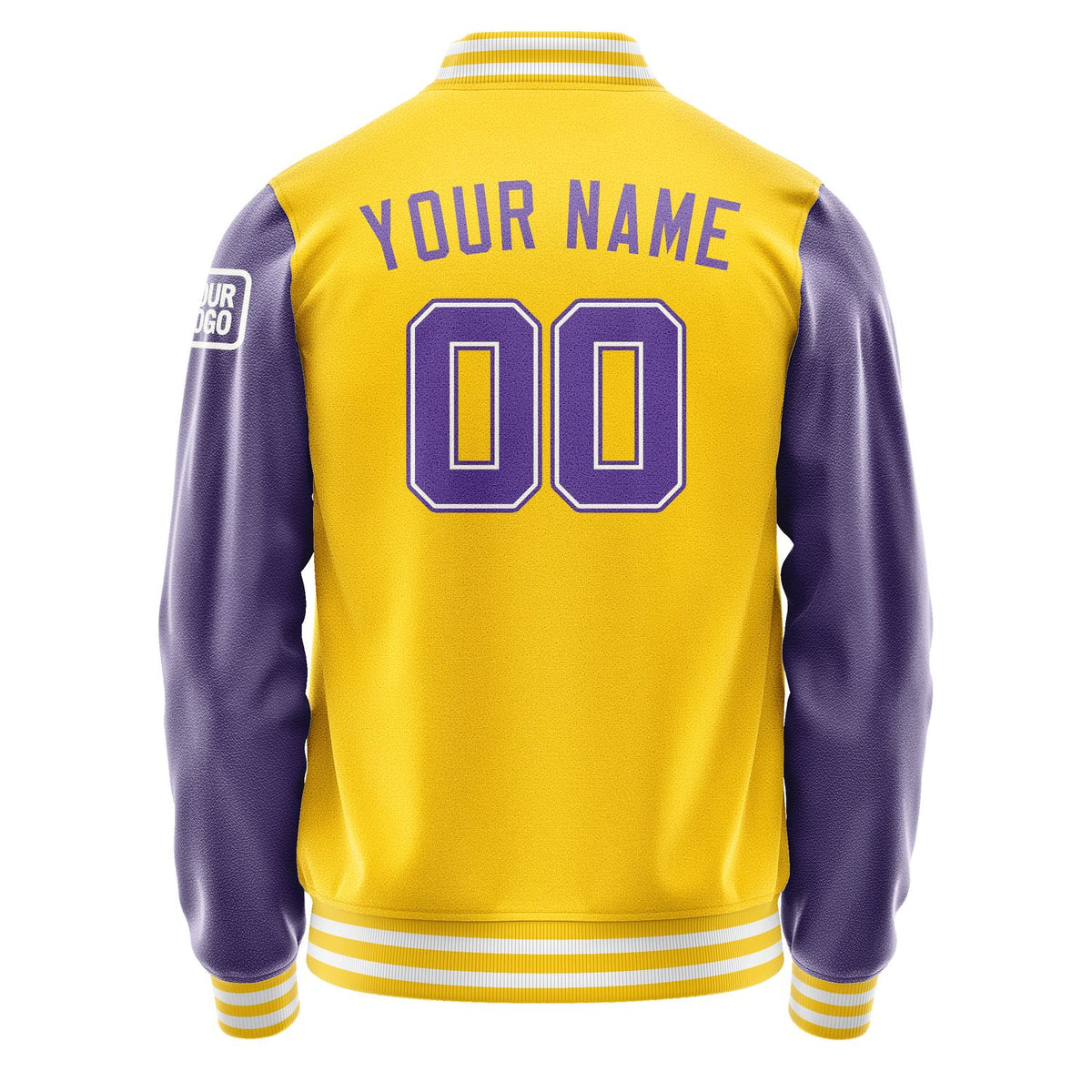 Custom Gold Light Purple Jacket Jb3030233018231818