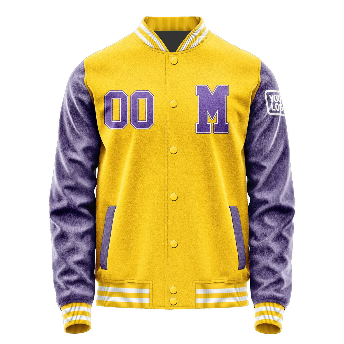 Custom Gold Light Purple Jacket Jb3030233018231818