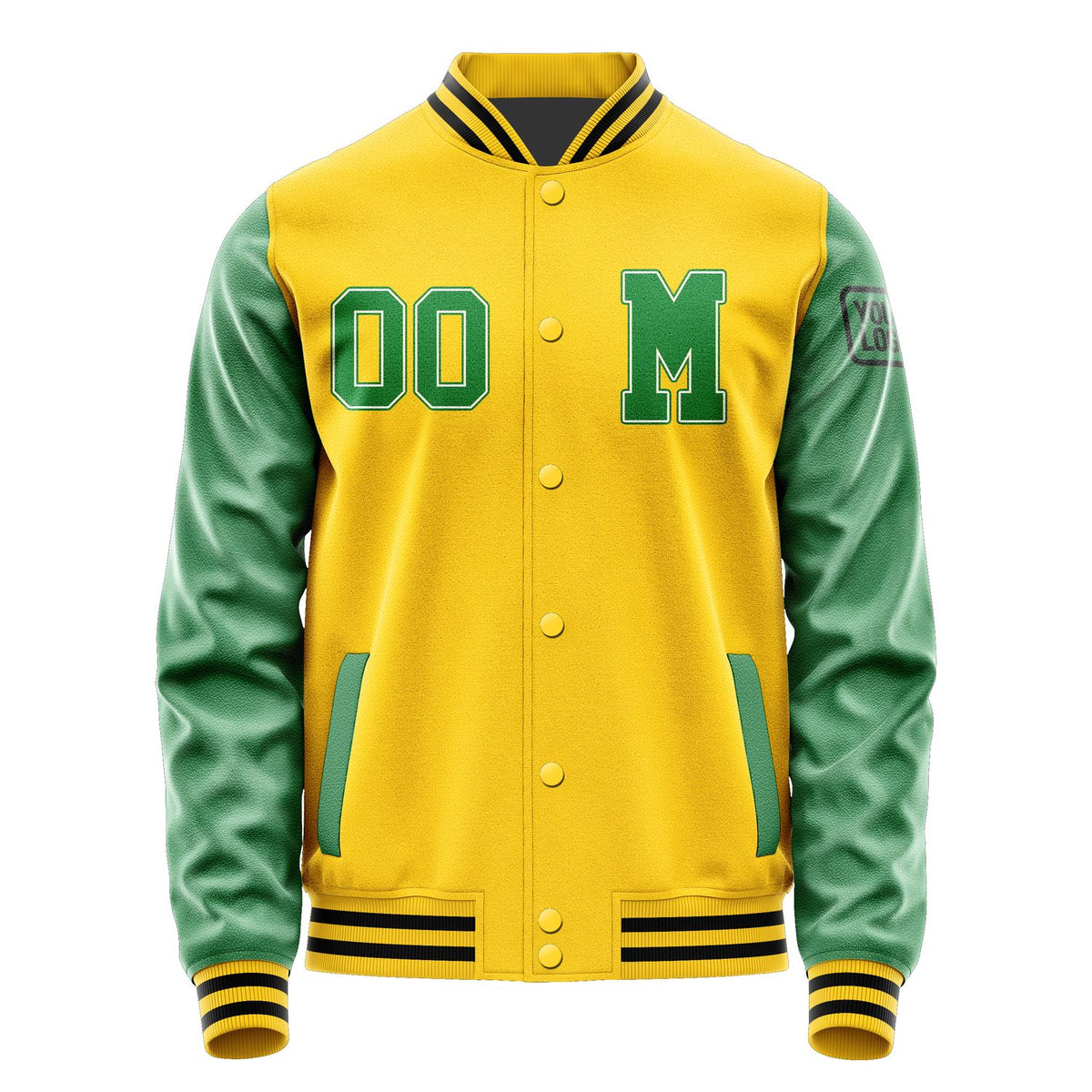 Custom Gold Emerald Green Jacket Jb3030243017241817