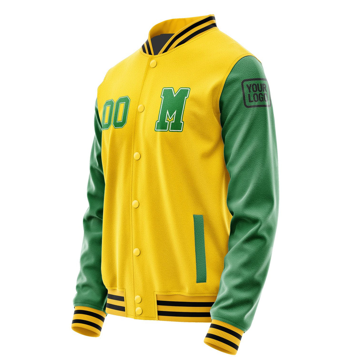 Custom Gold Emerald Green Jacket Jb3030243017241817