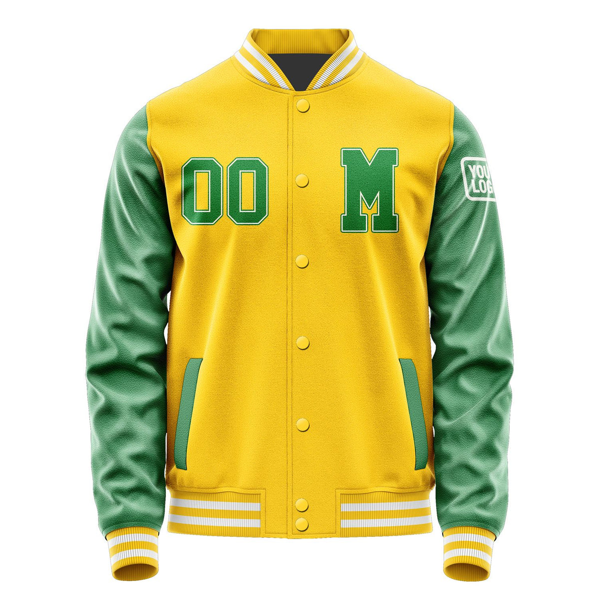 Custom Gold Emerald Green Jacket Jb3030243018241818