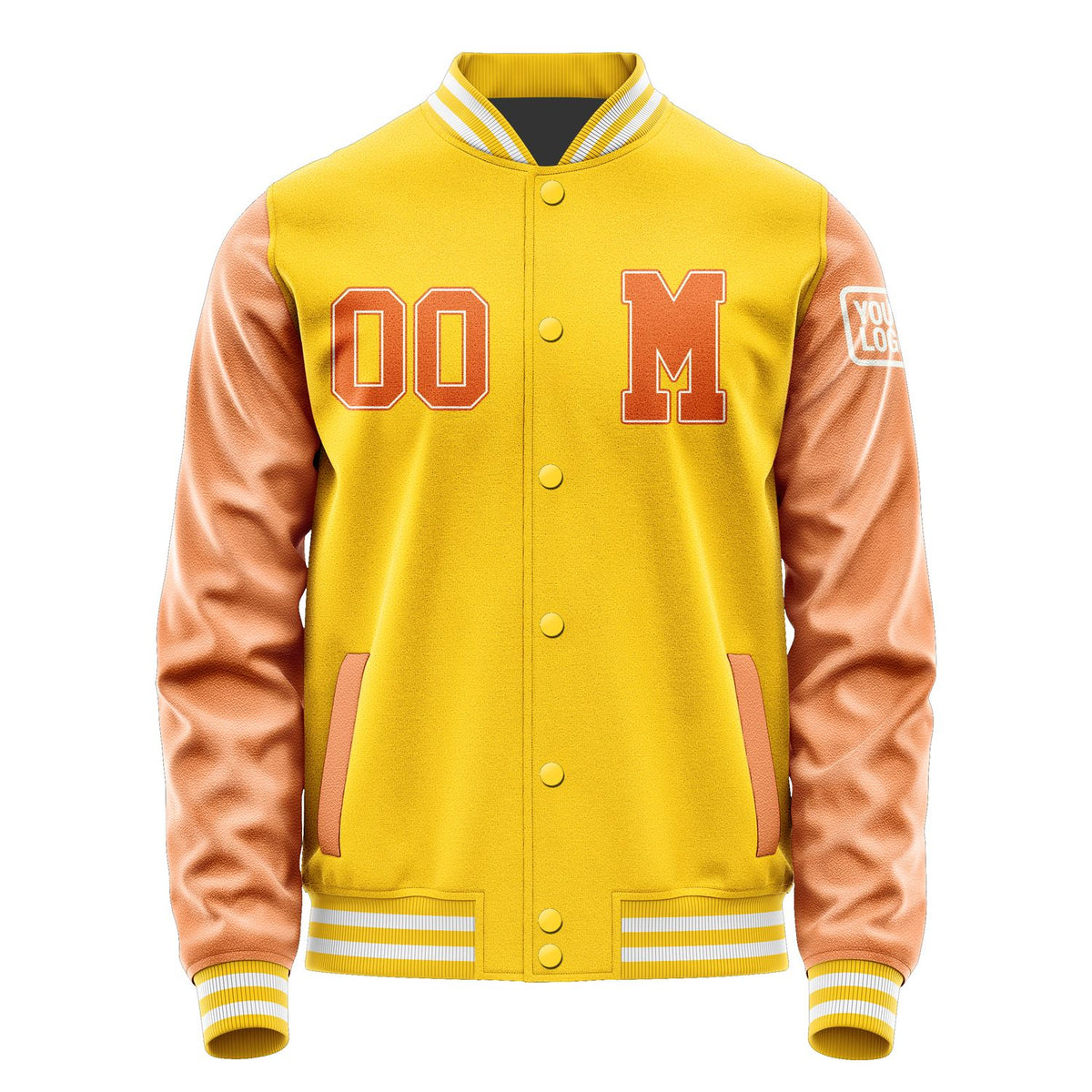 Custom Gold Orange Jacket Jb3030283018281818